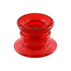 Glas Lysestage Rød