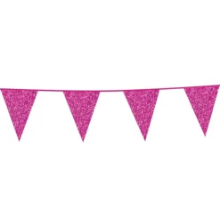 Glimmer Flagguirlande Pink