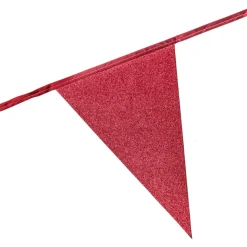 Glimmer Flagguirlande Rød