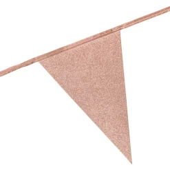 Glimmer Flagguirlande Rosa Guld