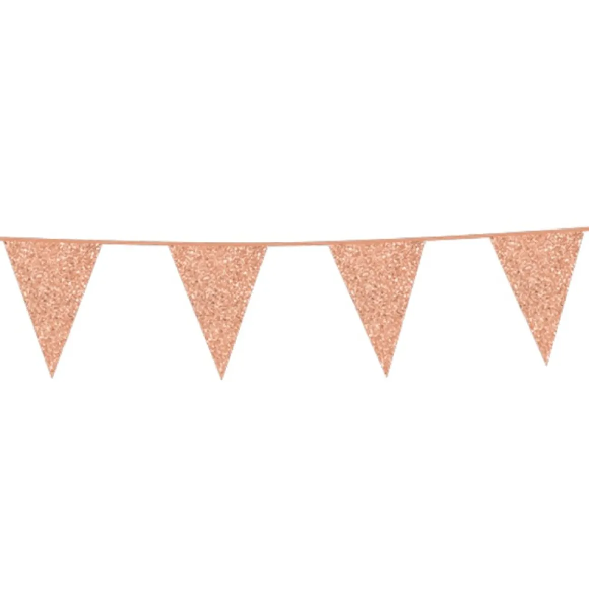Glimmer Flagguirlande Rosa Guld