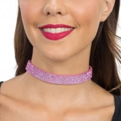 Glimmer Choker Lyserød