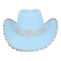 Glimmer Cowboyhat Lyseblå