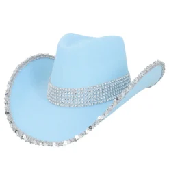 Glimmer Cowboyhat Lyseblå
