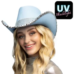 Glimmer Cowboyhat Lyseblå