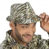 Glimmer Tigerprint Fedora Guld