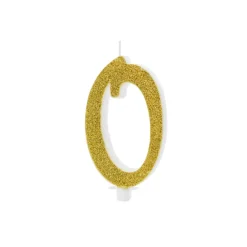 Glitter Kagelys Guld