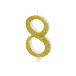 Glitter Kagelys Guld