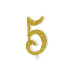 Glitter Kagelys Guld