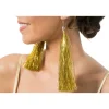 Glitter Frynse Øreringe Guld