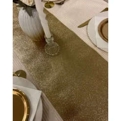 Glitter Premium Bordløber Guld