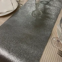 Glitter Premium Bordløber Sølv