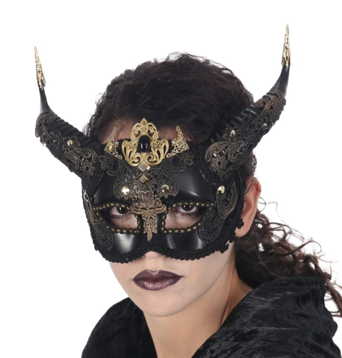 Gotisk Dæmon Maske Sort