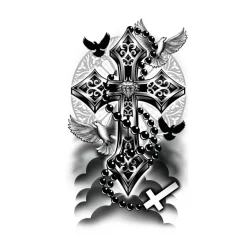 Gotisk Kors Falsk Tatovering