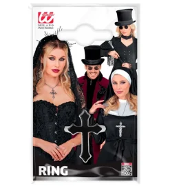 Gotisk Korsring Sort