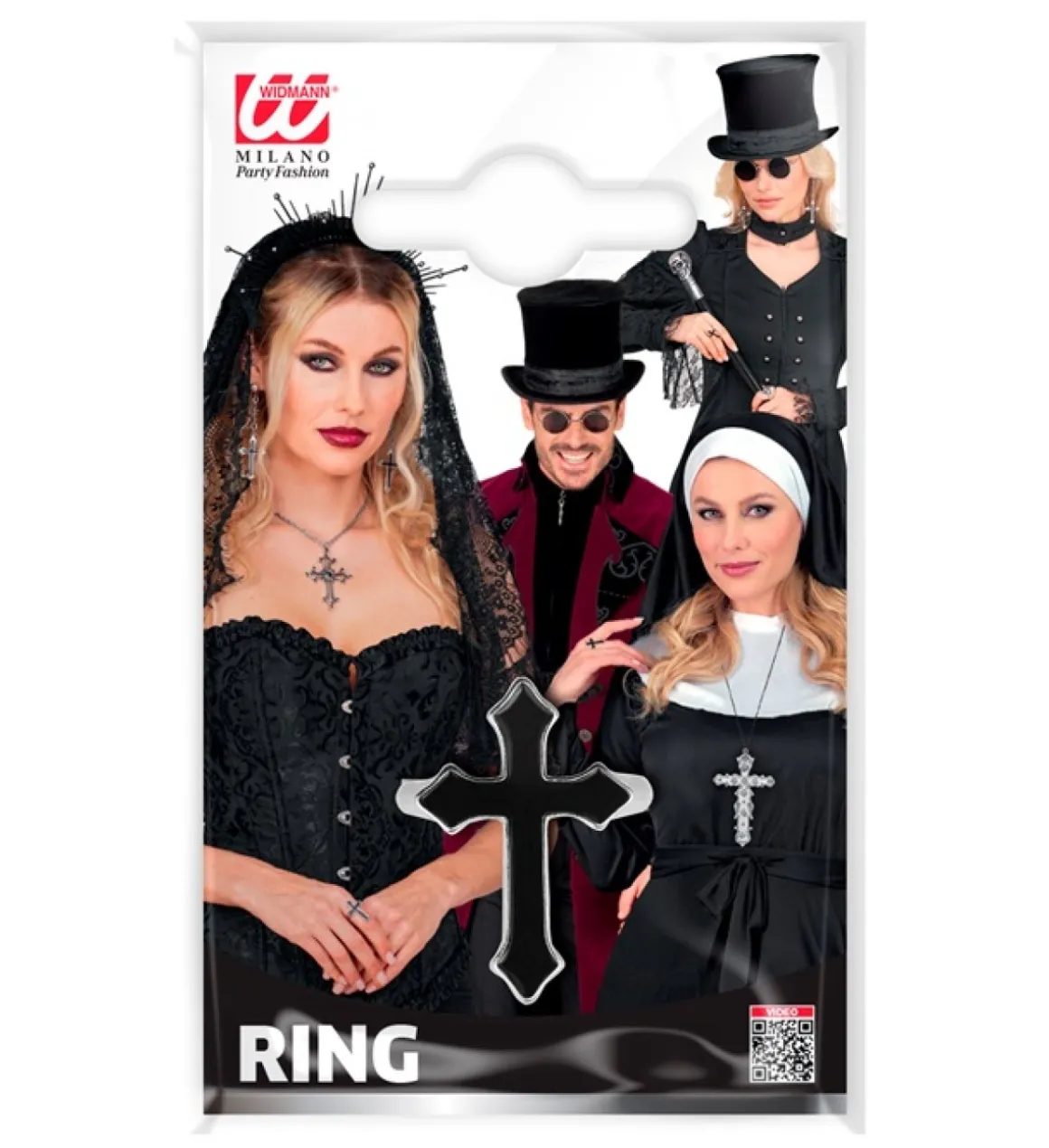 Gotisk Korsring Sort