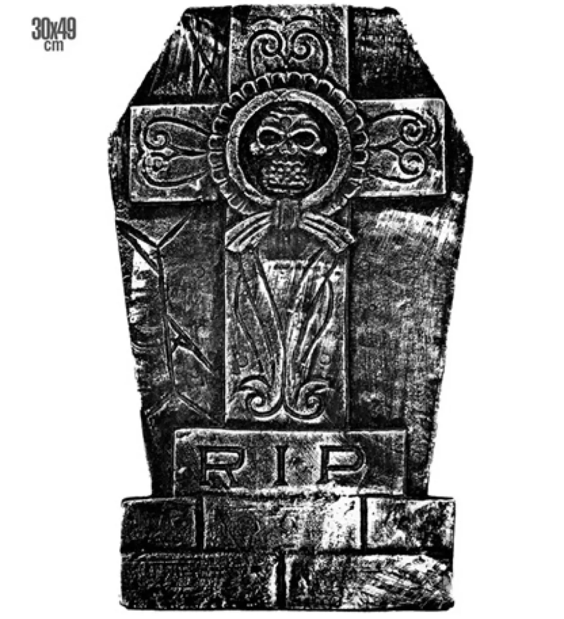 Gotisk RIP Gravsten Sort