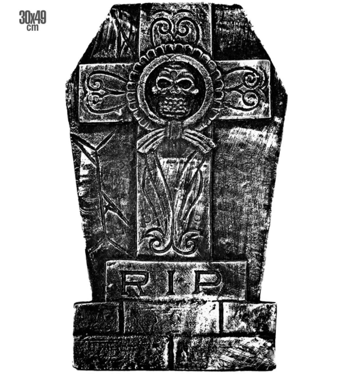 Gotisk RIP Gravsten Sort