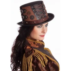 Gotisk Steampunk Hat Sort
