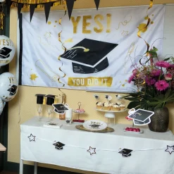 Graduation Drinkspinde Sort/Guld