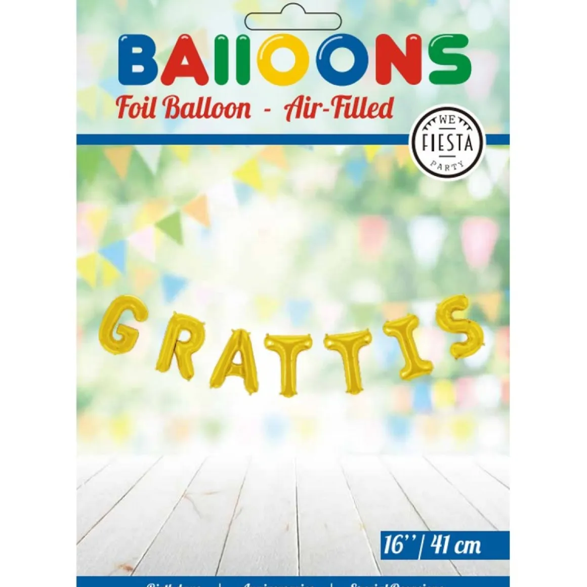 Grattis Folieballon Guld