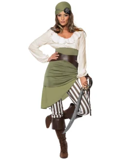 Grøn Klassisk Pirat Kostume