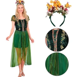 Grøn Skovdronning Kostume