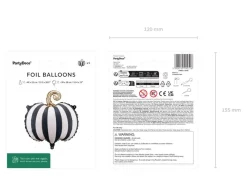 Græskar Folieballon Creme/Sort