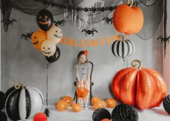 Græskar Folieballon Creme/Sort