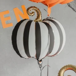 Græskar Folieballon Creme/Sort