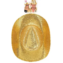 Guld Cowboyhat Med Pailletter