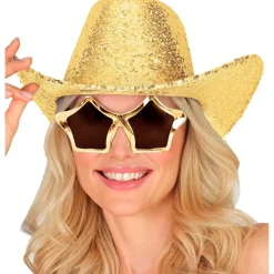 Guld Cowboyhat Med Pailletter