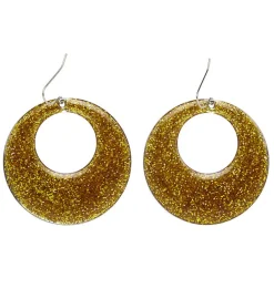 Guld Glitter Øreringe