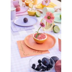 Guldkant Tallerkener Pastel Mix