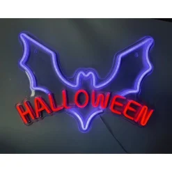 Halloween Flagermus LED Neon Skilt