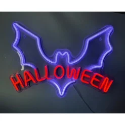 Halloween Flagermus LED Neon Skilt