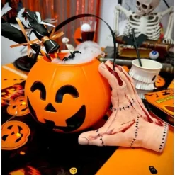 Halloween Græskar Slikspand Med Lys Og Lyd