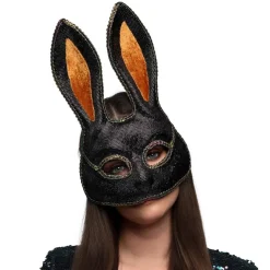 Halloween Kanin Maske Sort