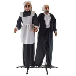 Halloween Spøgelses Butler & Stuepige Med Lyd & Lys