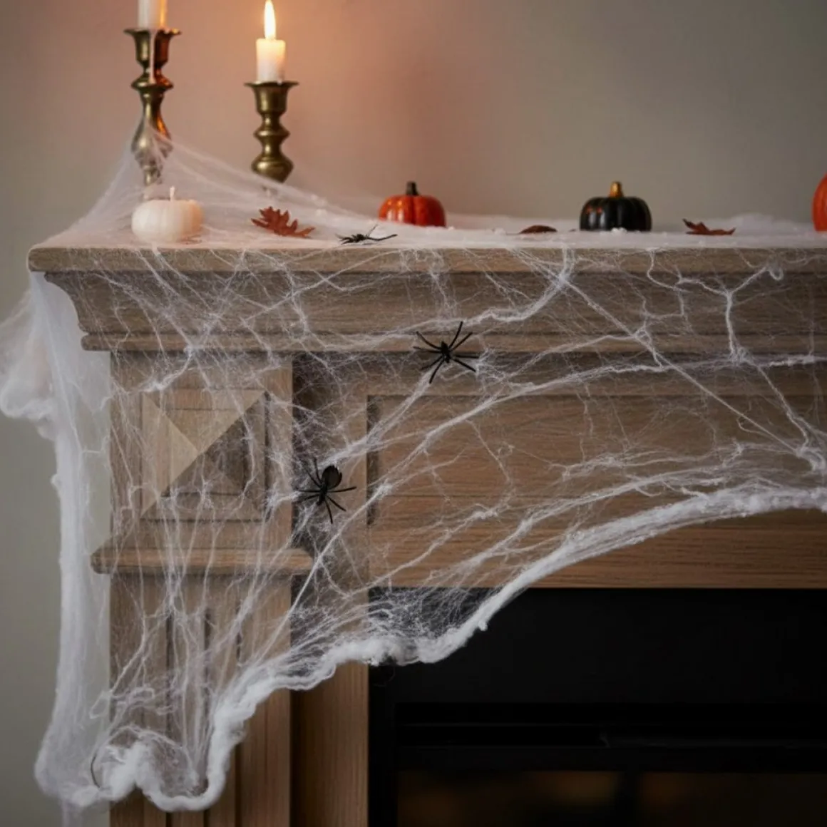 Halloween Spindelvæv Med Edderkopper 200g