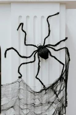 Halloween Stofbaggrund Sort
