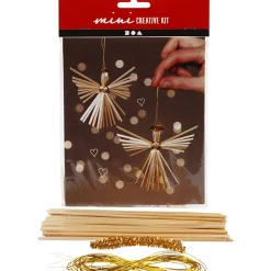 Halm Juletræspynt: Engel, DIY