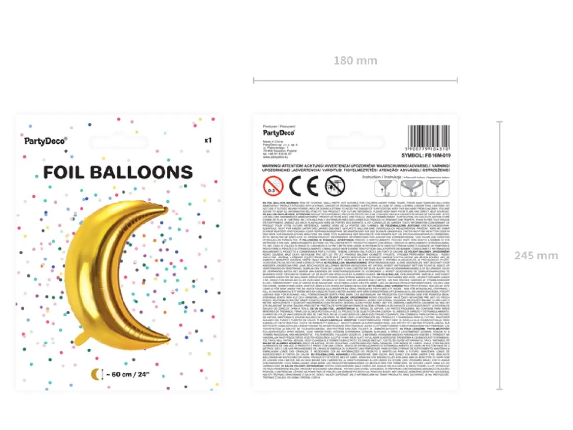 Halvmåne Folieballon Guld
