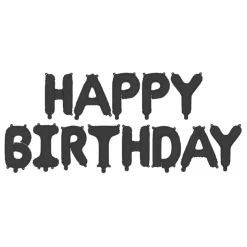 Happy Birthday Folieballoner Sort