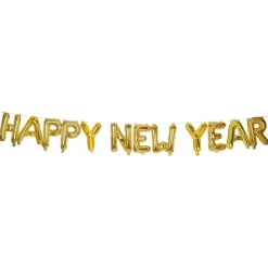 Happy New Year Folieballoner Guld