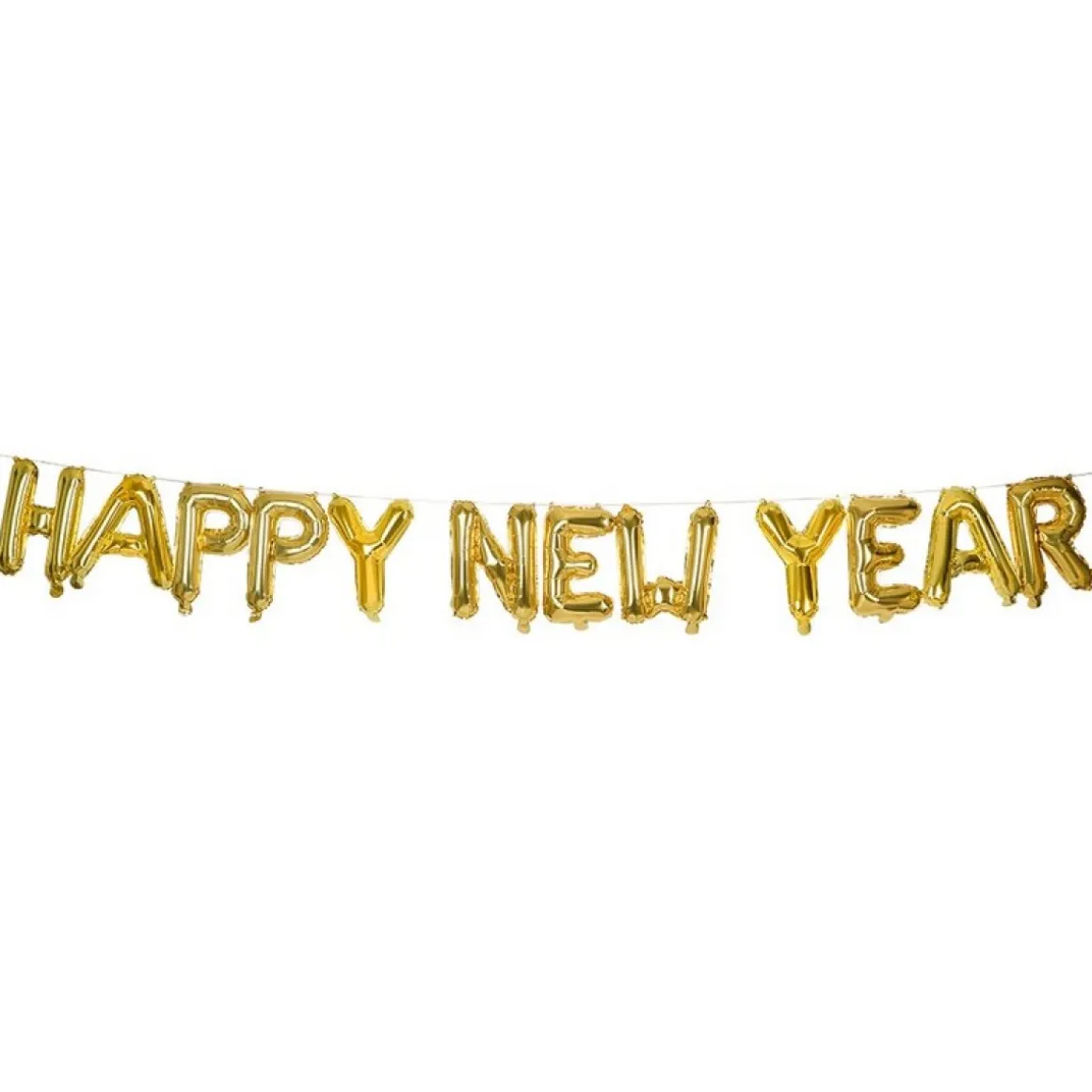 Happy New Year Folieballoner Guld
