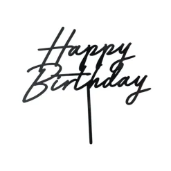 Happy Birthday Akryl Kagetopper Sort