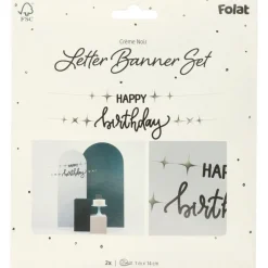 Happy Birthday Bogstavsguirlande Sort