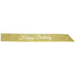 Happy Birthday Glitter Skråbånd