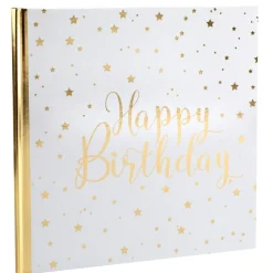 Happy Birthday Gæstebog Guld